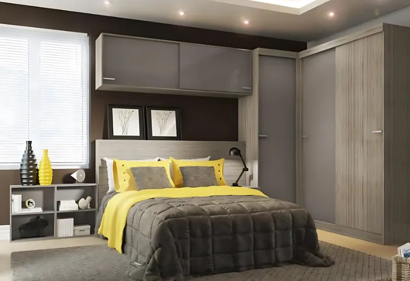 Quarto planejado com cabeceira