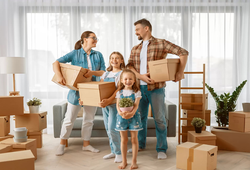 Crianças em casa contruir ambiente para elas