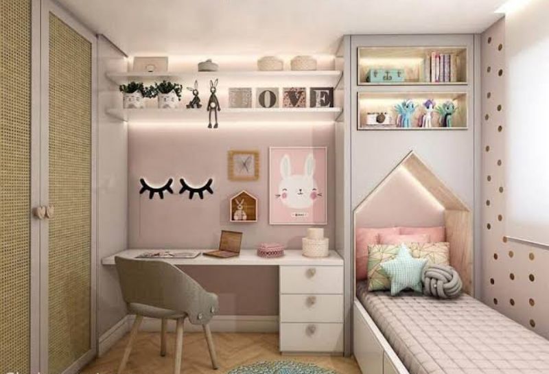 Quarto infantil com móveis planejados