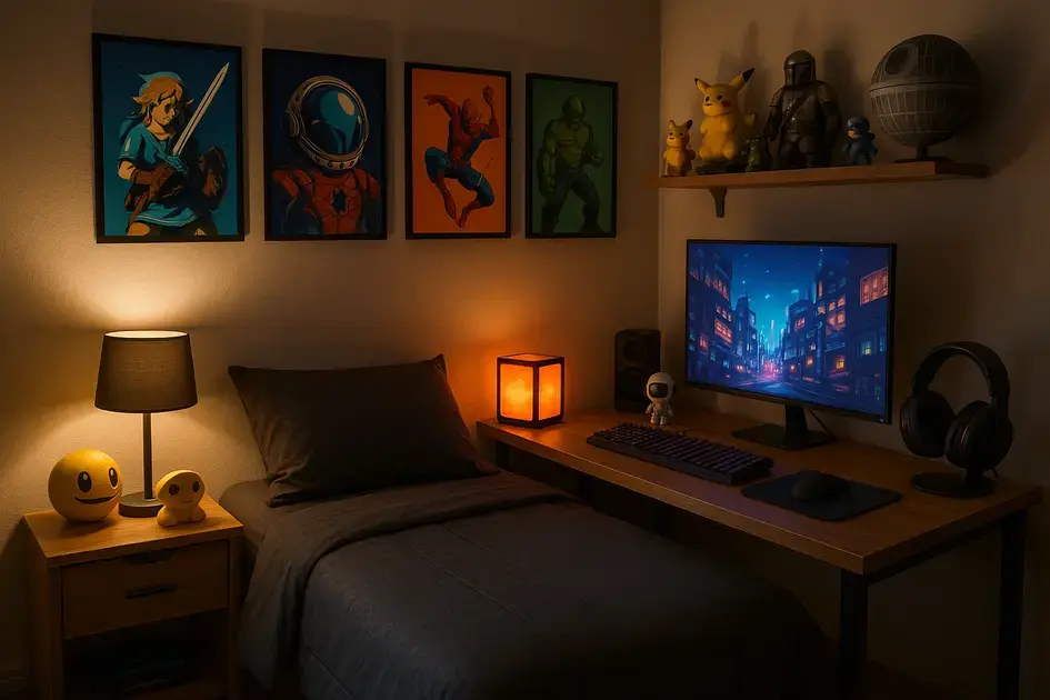 acessórios para quarto geek