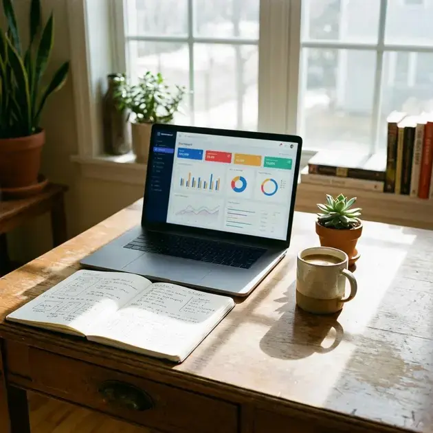 Home office em ambientes multifuncionais com móveis sob medida integrando área de trabalho e sala de estar