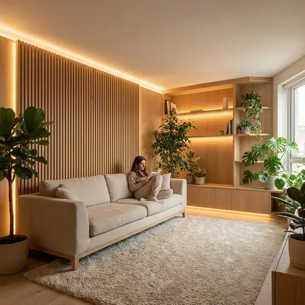 Sala de estar com marcenaria personalizada criando ambientes únicos com móveis sob medida