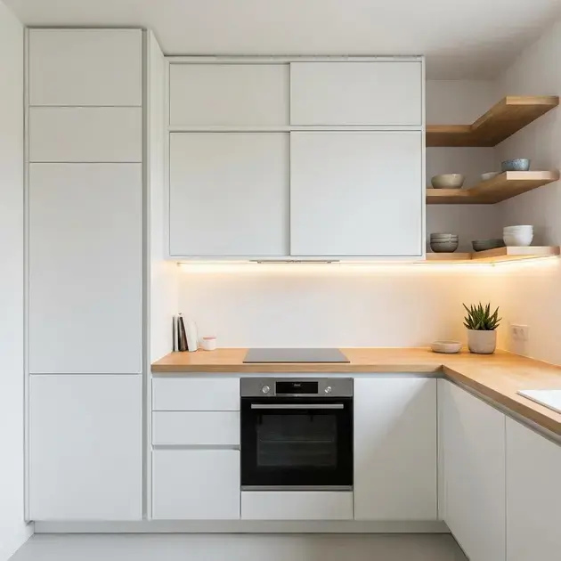 Projeto de armários planejados para cozinha pequena com ótimo aproveitamento de espaço