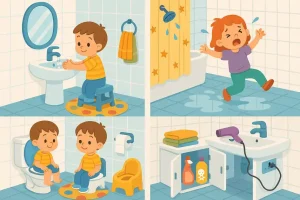 banheiros seguros e divertidos para crianças